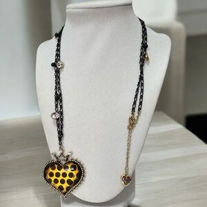 Betsy Johnson leopard necklace